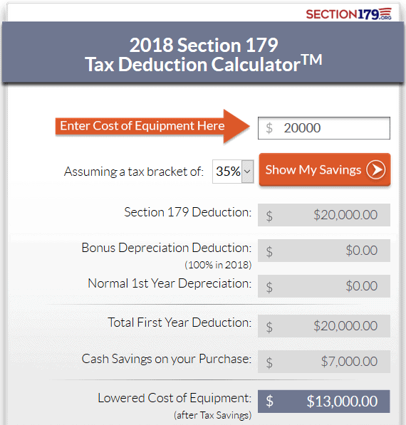 Section 179 Calculator